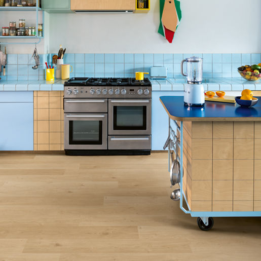 Sol vinyle ALPHA VINYL BLOS Quick Step, Bois chêne littoral beige, lame 18.90 x 125.10 cm